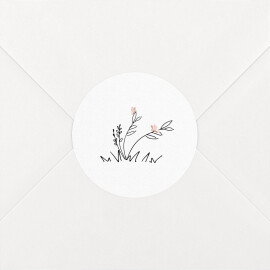 Stickers pour enveloppes naissance Instant en balade blanc