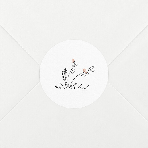 Stickers pour enveloppes naissance Instant en balade blanc - Vue 1