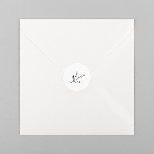 Stickers pour enveloppes naissance Instant en balade blanc - Vue 2