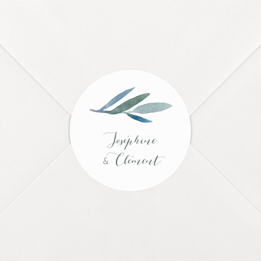 Stickers pour enveloppes mariage Belle saison blanc - Vue 1