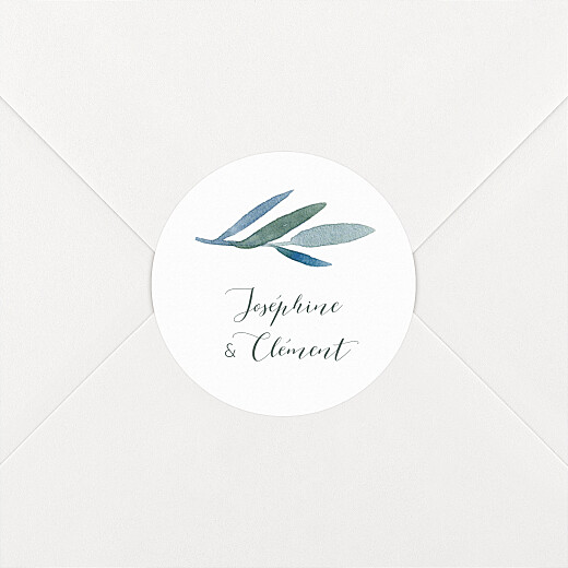 Stickers pour enveloppes mariage Belle saison blanc - Vue 2