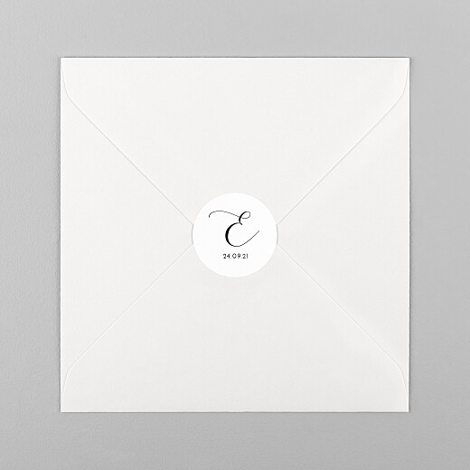 Stickers pour enveloppes naissance Tendre innocence blanc - Vue 1