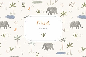 Carte de remerciement animaux petite oasis Carte de remerciement animaux petite oasis
