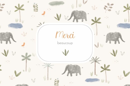 Carte de remerciement Petite oasis - Recto Carte de remerciement Petite oasis - Recto