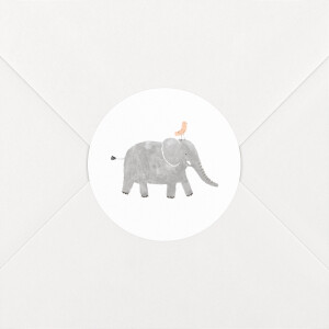 Stickers pour enveloppes naissance Petite Oasis (Blanc)