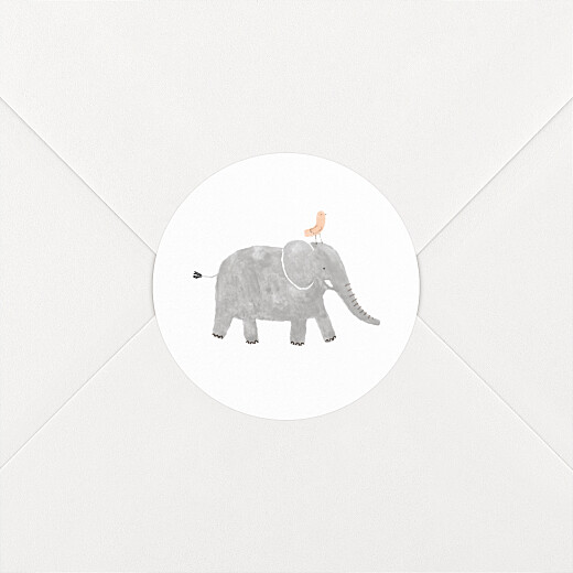 Stickers pour enveloppes naissance Petite oasis (blanc) - Vue 2