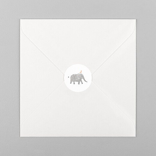 Stickers pour enveloppes naissance Petite oasis (blanc) - Vue 1