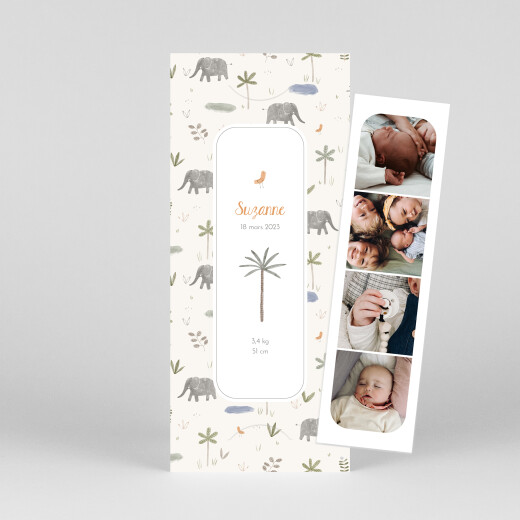 Faire-part de naissance Petite oasis (marque-page) bleu - Vue 1