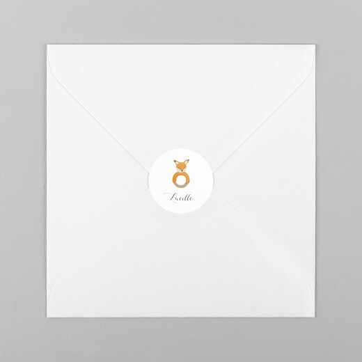 Stickers pour enveloppes naissance Petits habits blanc - Vue 2