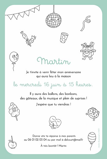Carte d'anniversaire À colorier ! by OMY blanc - Verso