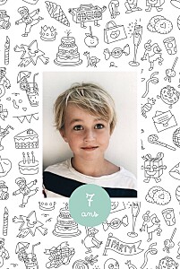 Carte d'anniversaire avec photo à colorier ! by omy blanc Carte d'anniversaire avec photo à colorier ! by omy blanc