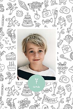 Carte d'anniversaire à colorier ! by omy blanc Carte d'anniversaire à colorier ! by omy blanc