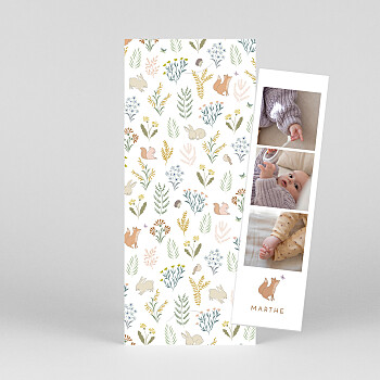 Faire-part de naissance galipette (marque-page) vert Faire-part de naissance galipette (marque-page) vert
