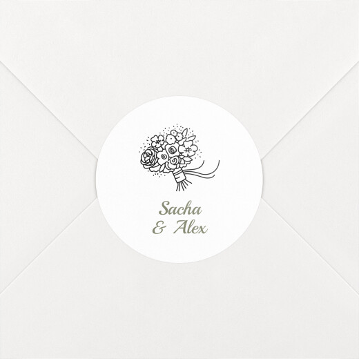 Stickers pour enveloppes mariage Votre mariage en pictos - Vue 1