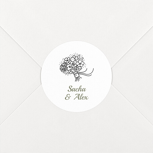 Stickers pour enveloppes mariage Votre mariage en pictos - Vue 2
