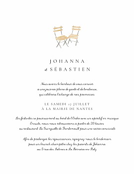 Faire-part de mariage notre mariage illustré-blanc Faire-part de mariage notre mariage illustré-blanc