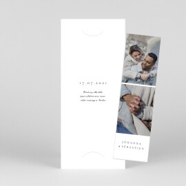 Save the Date Notre mariage illustré (marque page) blanc