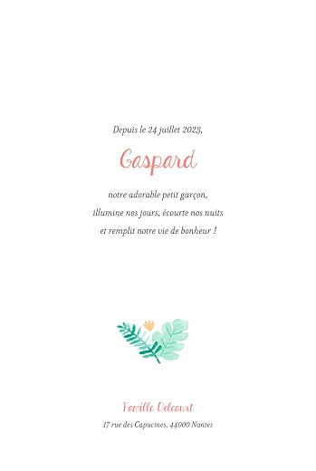 Faire-part de naissance Petite Tropique (4 pages) Blanc - Page 3 Faire-part de naissance Petite Tropique (4 pages) Blanc - Page 3