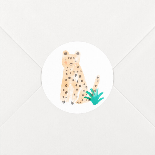 Stickers pour enveloppes naissance Petite tropique Blanc - Vue 1 Stickers pour enveloppes naissance Petite tropique Blanc - Vue 1