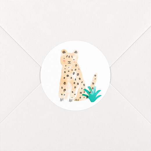 Stickers pour enveloppes naissance Petite tropique blanc - Vue 2