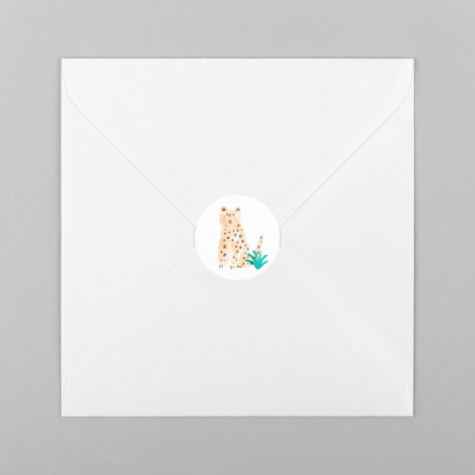 Stickers pour enveloppes naissance Petite tropique Blanc - Vue 2 Stickers pour enveloppes naissance Petite tropique Blanc - Vue 2