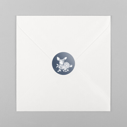 Stickers pour enveloppes naissance Histoire du soir (faon) Bleu - Vue 2