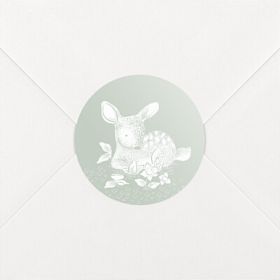 Stickers pour enveloppes naissance vert histoire du soir (faon) vert Stickers pour enveloppes naissance vert histoire du soir (faon) vert