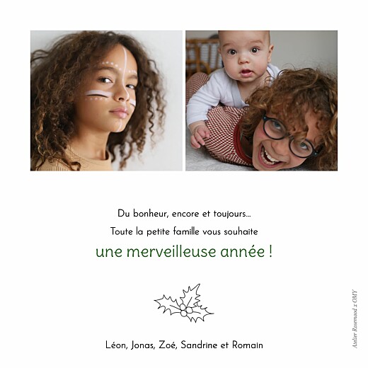 Carte de voeux À colorier ! by OMY blanc - Verso Carte de voeux À colorier ! by OMY blanc - Verso