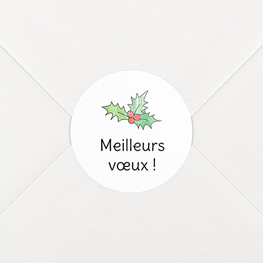 Stickers pour enveloppes vœux À colorier ! by omy blanc - Vue 2