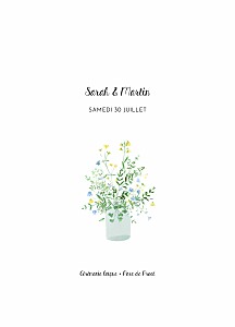 Livret de messe mariage cadre fleuri blanc Livret de messe mariage cadre fleuri blanc