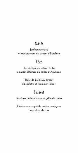 Menu de mariage Cadre fleuri (4 pages) blanc - Page 3