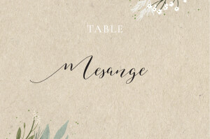 Marque-table mariage Gaieté Beige