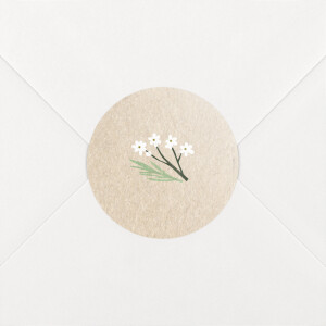 Stickers pour enveloppes mariage Gaieté beige