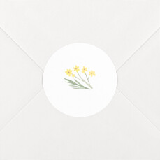 Stickers pour enveloppes mariage Gaieté blanc