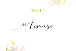 Marque-table mariage Gaieté Blanc