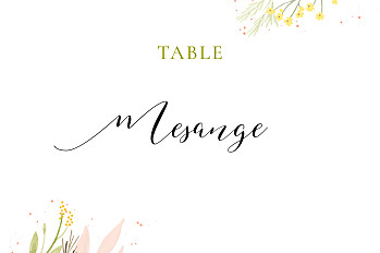 Marque-table mariage gaieté blanc Marque-table mariage gaieté blanc
