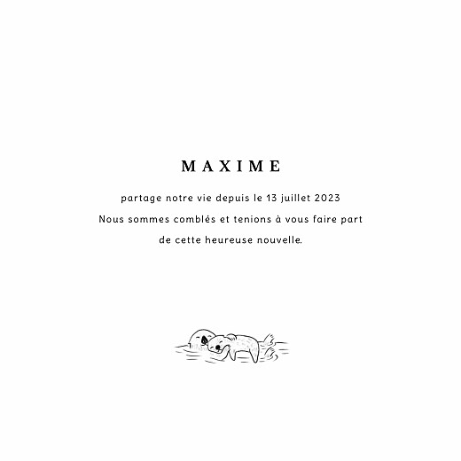 Faire-part de naissance Petites loutres (4 pages) blanc - Page 2 Faire-part de naissance Petites loutres (4 pages) blanc - Page 2