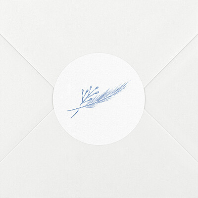 Stickers pour enveloppes mariage vintage délicats feuillages bleu Stickers pour enveloppes mariage vintage délicats feuillages bleu