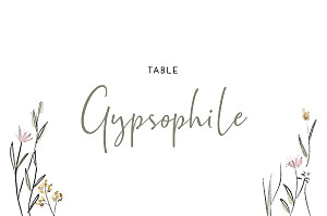 Marque-table mariage les mariés champêtres blanc Marque-table mariage les mariés champêtres blanc