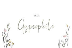 Marque-table mariage Les mariés champêtres Blanc Marque-table mariage Les mariés champêtres Blanc