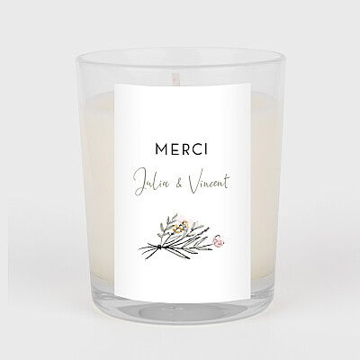 Étiquette autocollante mariage les mariés champêtres blanc Étiquette autocollante mariage les mariés champêtres blanc
