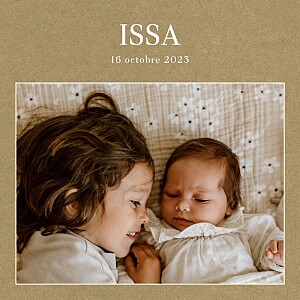Faire-part de naissance magazine kraft Faire-part de naissance magazine kraft