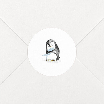 Stickers pour enveloppes naissance bleu sur la banquise (sleepy) Stickers pour enveloppes naissance bleu sur la banquise (sleepy)