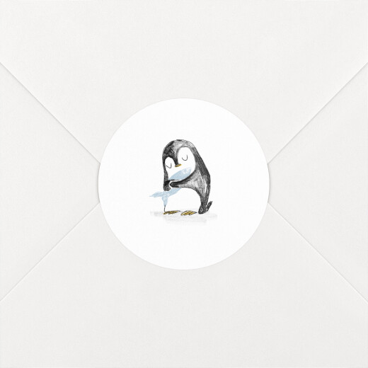 Stickers pour enveloppes naissance Sur la banquise (Sleepy) - Vue 1