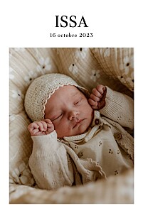 Faire-part de naissance avec photo magazine (portrait) blanc Faire-part de naissance avec photo magazine (portrait) blanc
