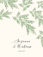 Faire-part de mariage Ritournelle (Portrait) Vert Faire-part de mariage Ritournelle (Portrait) Vert
