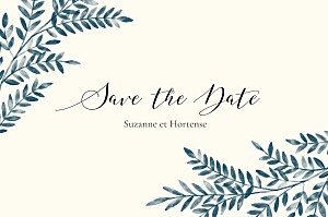 Save the date bleu ritournelle bleu Save the date bleu ritournelle bleu