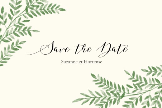 Save the Date Ritournelle Vert - Recto Save the Date Ritournelle Vert - Recto