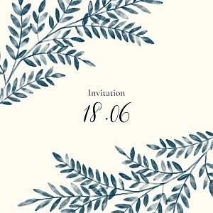 Carton d'invitation mariage bleu ritournelle bleu Carton d'invitation mariage bleu ritournelle bleu