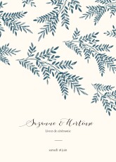 Couverture livret de messe mariage Ritournelle Bleu Couverture livret de messe mariage Ritournelle Bleu